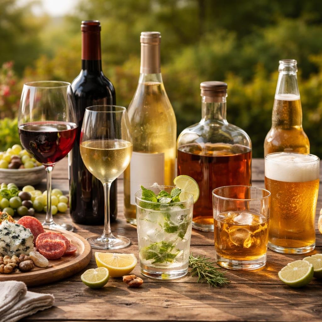 Curated beer, wine, and spirits assortment for entertaining