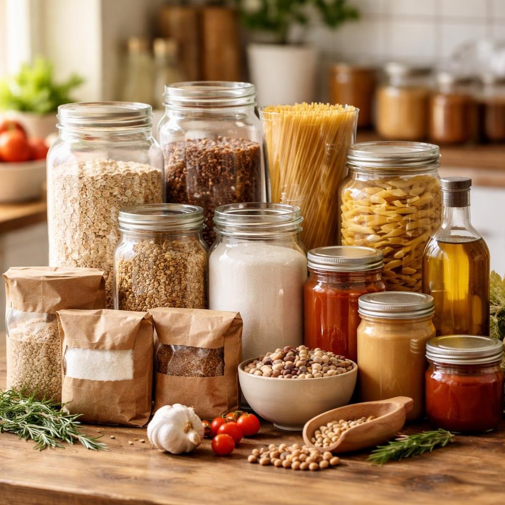 Everyday pantry staples for cooking, baking, and meal prep