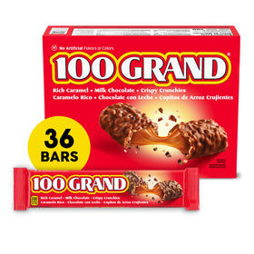 100 Grand box packaging featuring 36 bars for easy sharing.