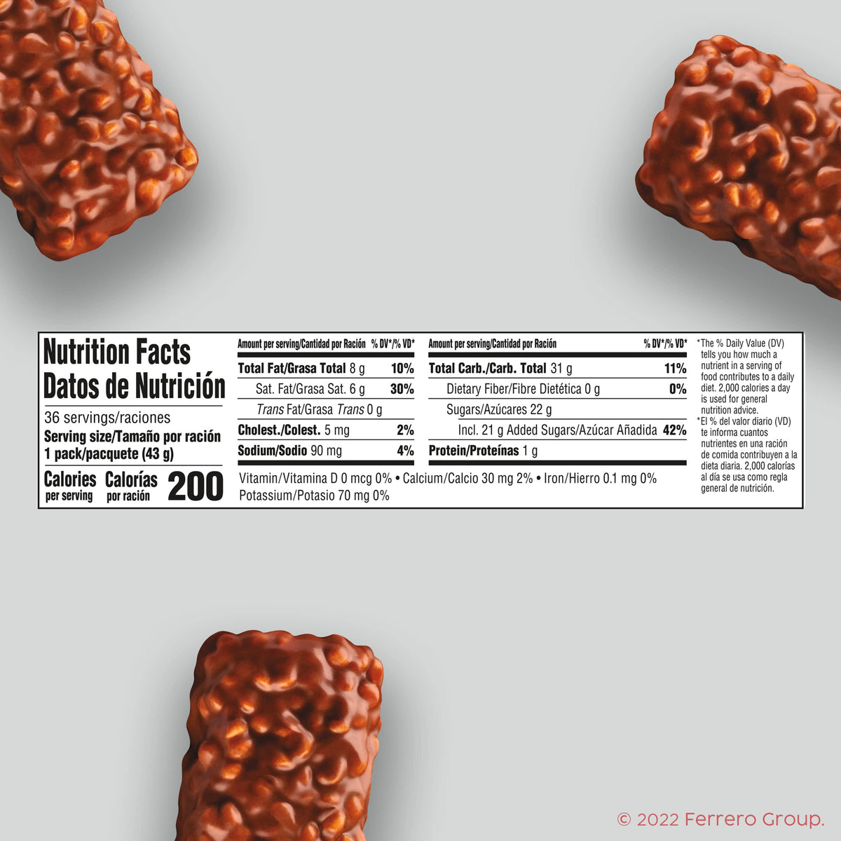 100 Grand individually wrapped bars for convenient on-the-go snacking.