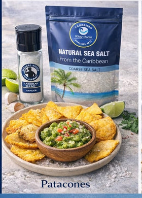 100% Gourmet Caribbean Sea Salt in a 16 oz convenient jar