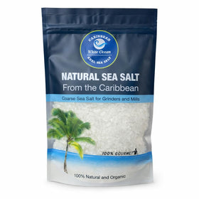 100% Gourmet Caribbean Sea Salt ready for grinder refills and smooth operation