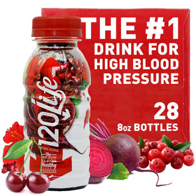 120LIFE Blood Pressure Support bottle aids daily wellness with natural ingredients.
