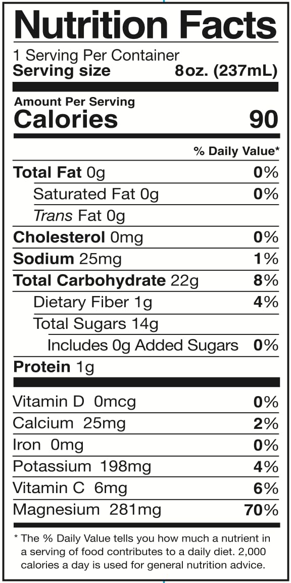 Magnesium dosage bottle included as part of the formula.
