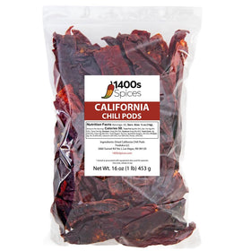 1400S SPICES California dried whole chilies in vibrant pods for authentic Mexican flavor