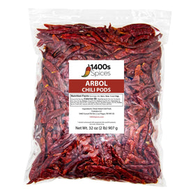 1400S SPICES Chile de Arbol bulk bag ready for batch cooking and bold heat