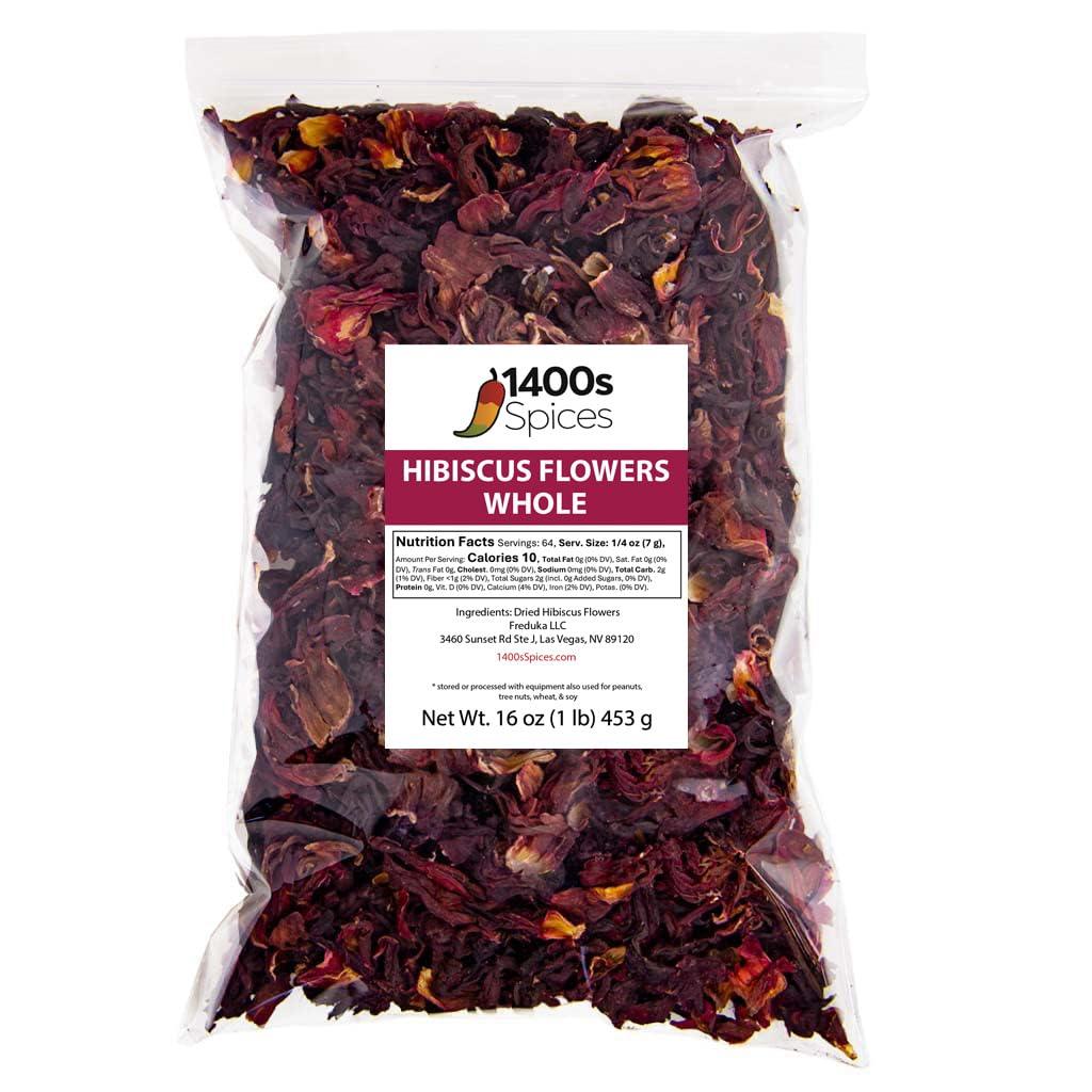 Brand 1400S SPICES hibiscus flowers bundle perfect for tea blends and aguas frescas.