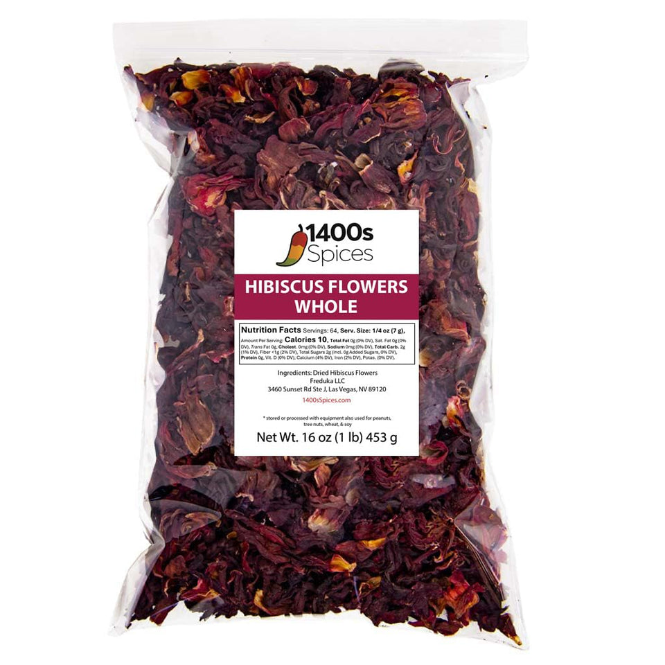 Brand 1400S SPICES hibiscus flowers bundle perfect for tea blends and aguas frescas.