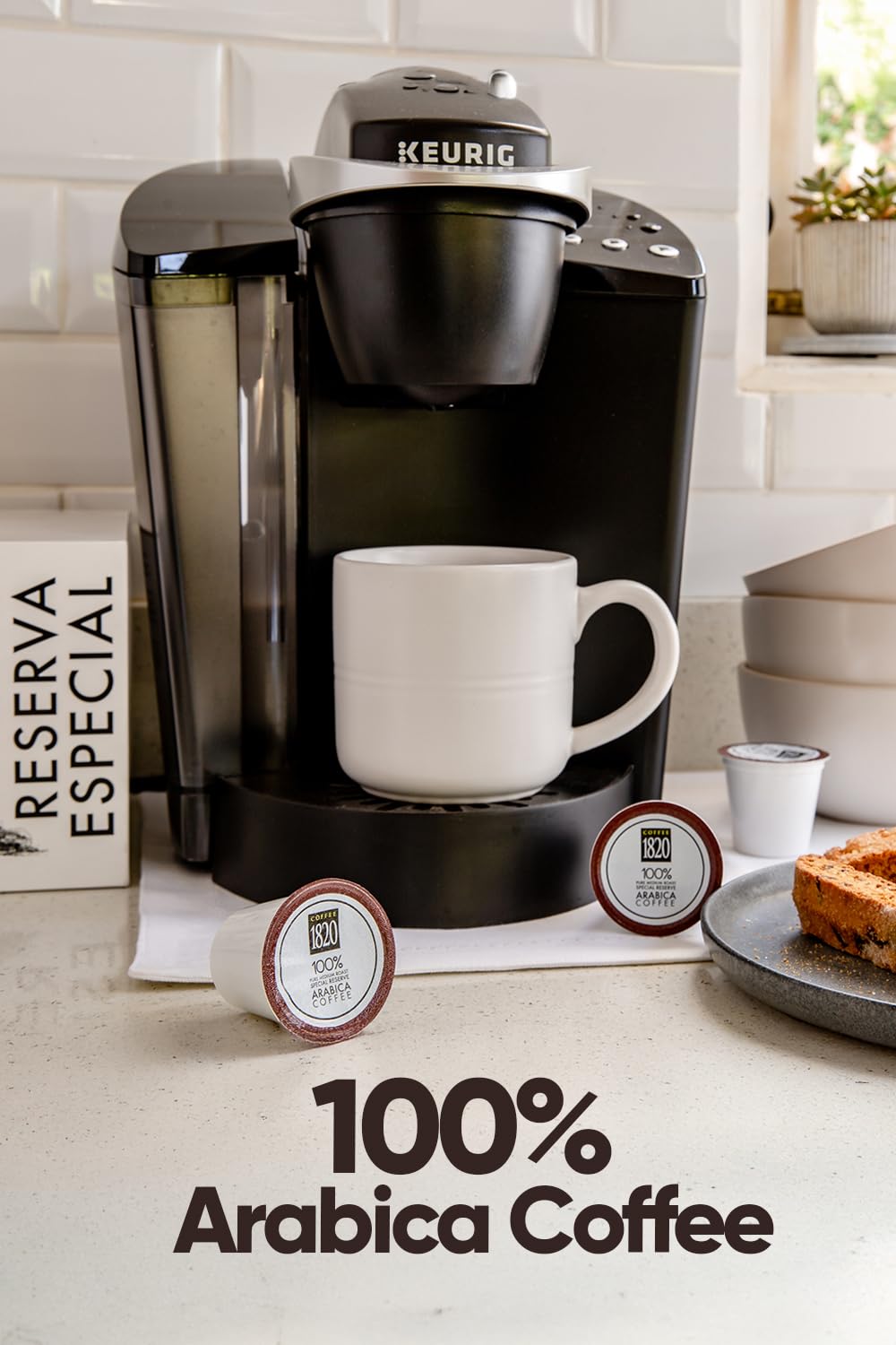 Cafe 1820 aroma-steam shows the inviting scent as the cup warms.