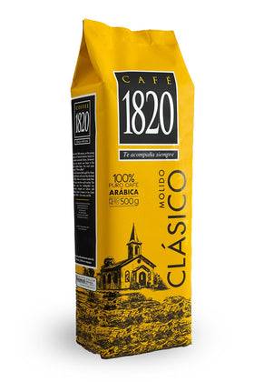 1820 Cafe Classic packaging showcases premium freshness and aroma.