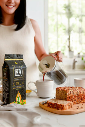Café 1820 Cielo Gourmet roasted beans from high-altitude farms.