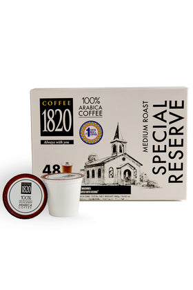 Cafe 1820 Special Reserve ground coffee pack delivering a premium aroma for mornings.