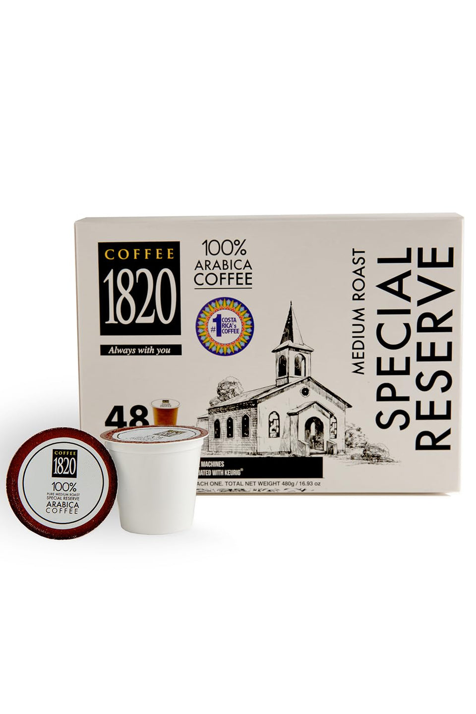 Cafe 1820 Special Reserve ground coffee pack delivering a premium aroma for mornings.