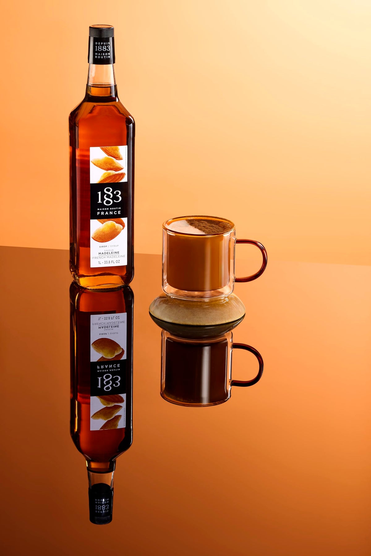 Cocktails and mocktails elevated by 1883 Madeleine Syrup