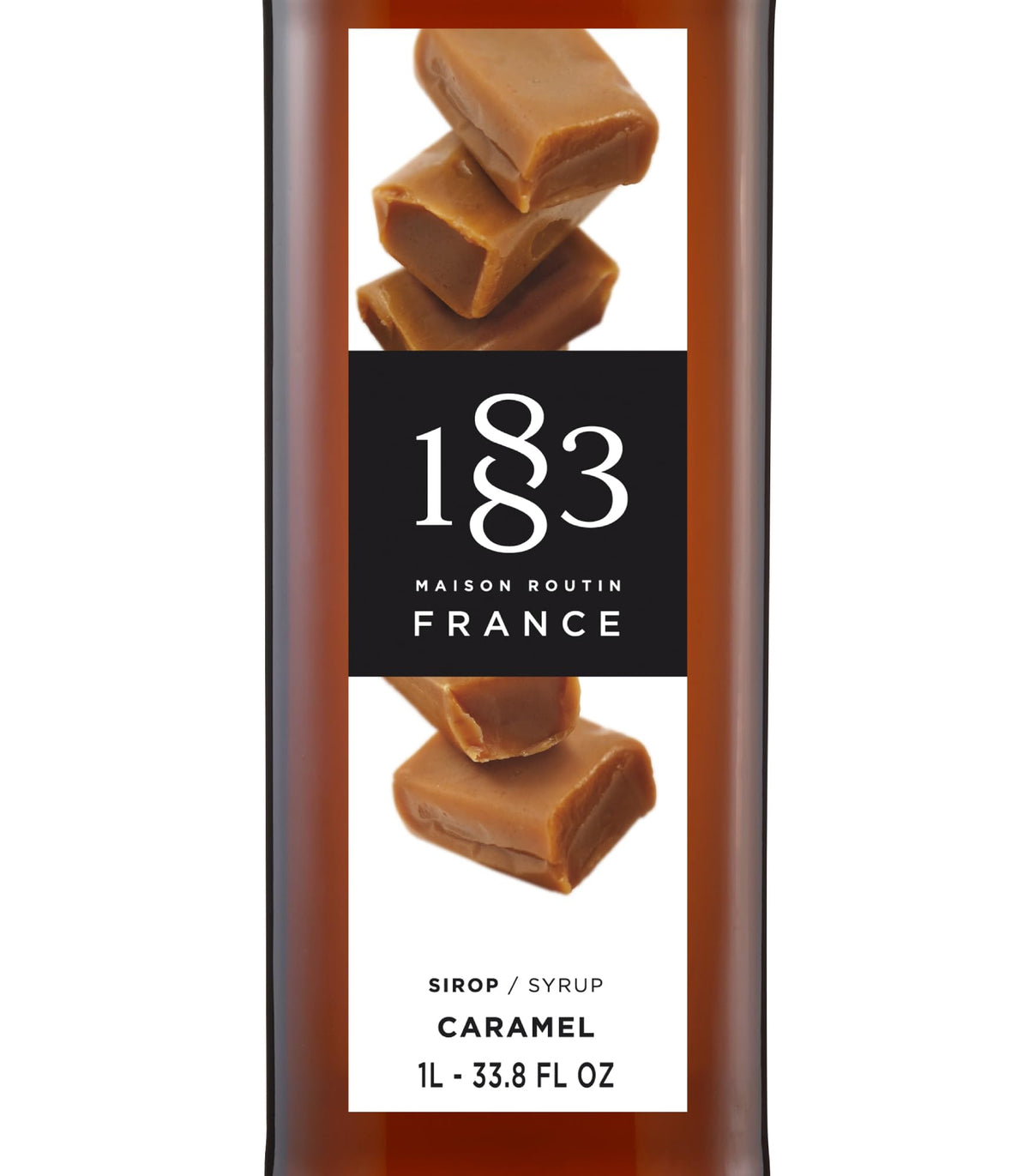 Iced drinks with 1883 caramel syrup for refreshing caramel notes.