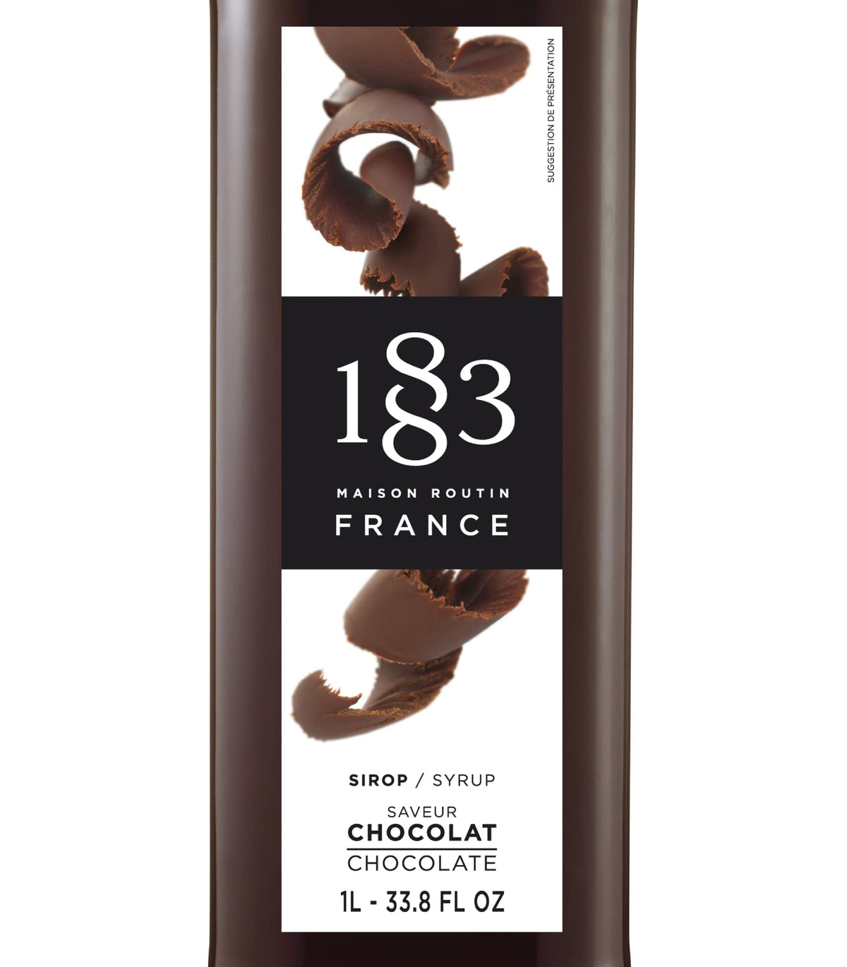 Cocktail with a drizzle of 1883 chocolate syrup for depth