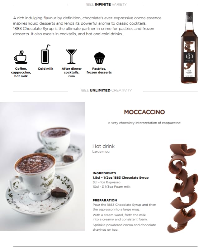 1883 MAISON ROUTIN chocolate syrup cocktail-rounded cocoa finish