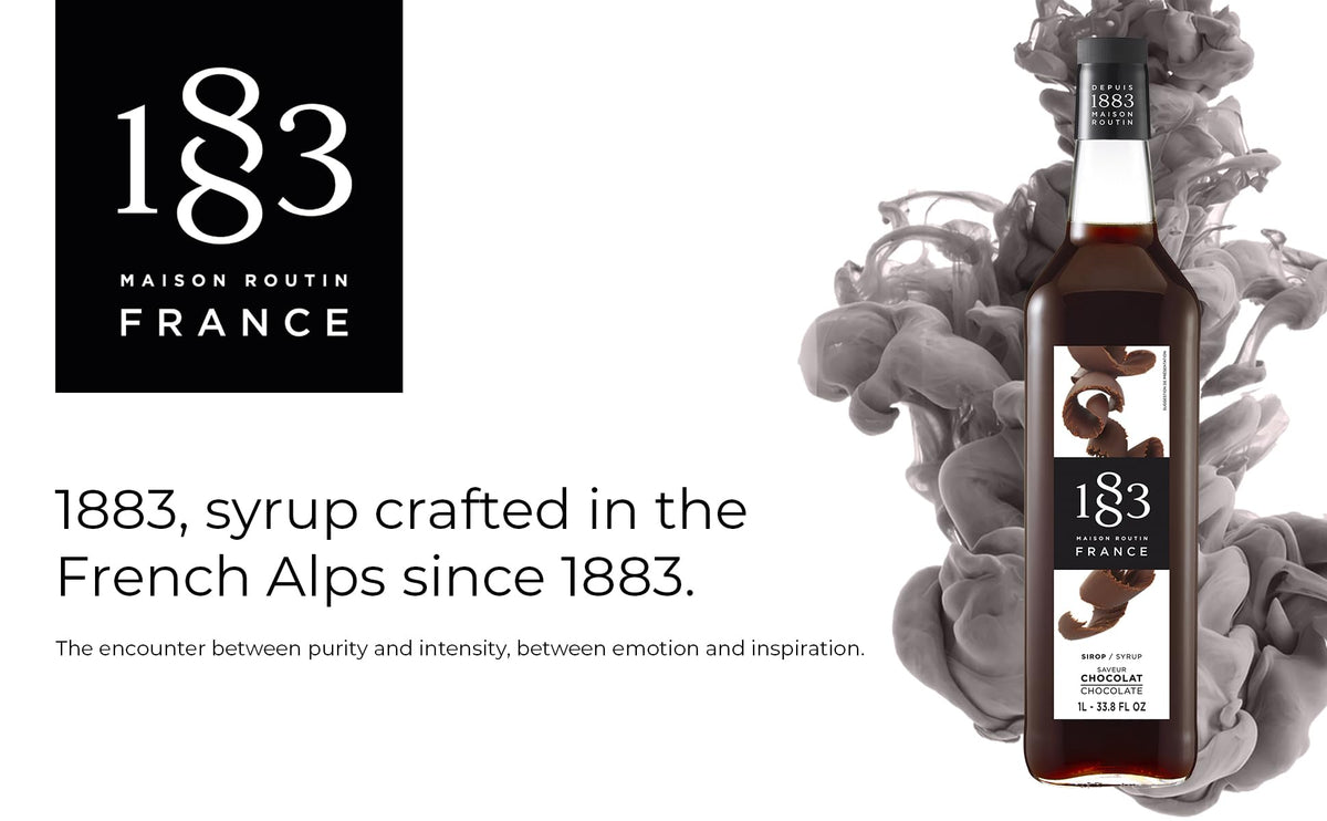 1883 MAISON ROUTIN chocolate syrup coffee-latte adds smooth flavor