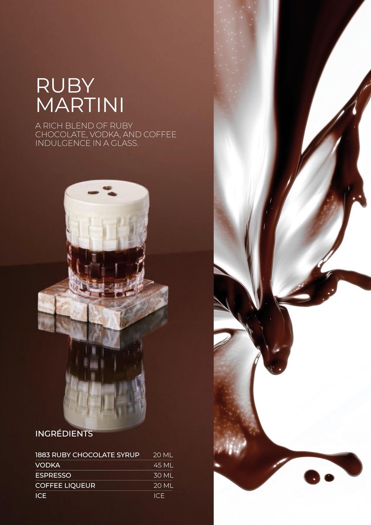 1883 MAISON ROUTIN chocolate syrup dessert-glaze shiny finish