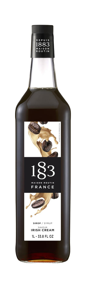 1883 MAISON ROUTIN Irish Cream Syrup bottle, ideal for café-style lattes at home