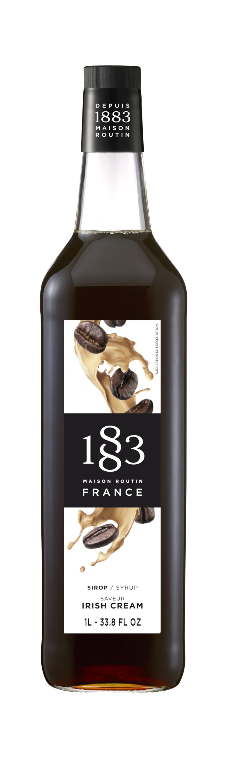 1883 MAISON ROUTIN Irish Cream Syrup bottle, ideal for café-style lattes at home
