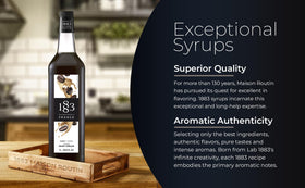Creamy texture swirls into coffee with 1883 MAISON ROUTIN Irish Cream Syrup