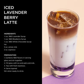 Sparkling soda infused with 1883 MAISON ROUTIN Lavender Syrup