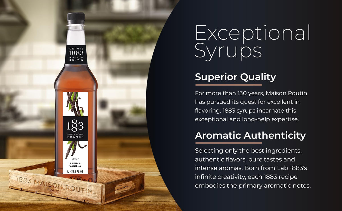 1883 MAISON ROUTIN mocktail mix adds vibrant color and balanced sweetness.