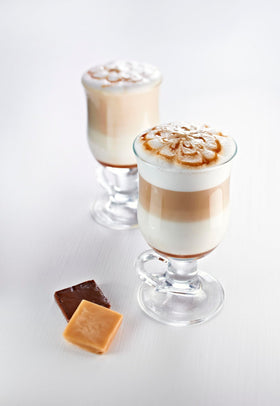 Pour action of 1883 sugar-free caramel syrup enriches any drink.