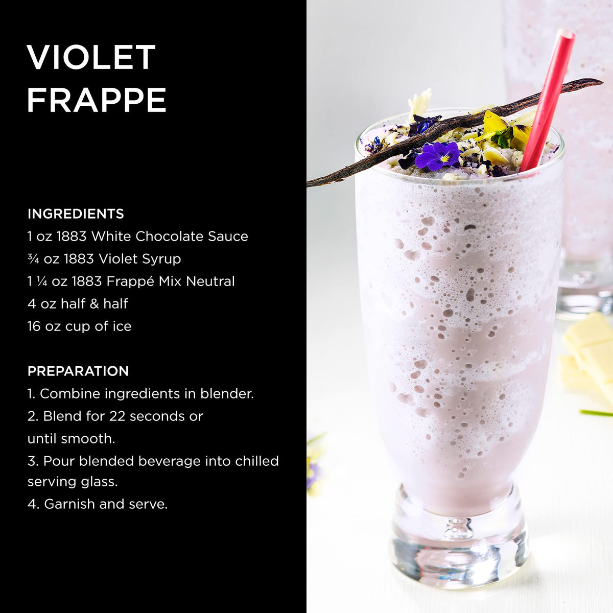 1883 MAISON ROUTIN violet syrup cocktail setup showcases aromatic flair