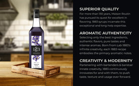 1883 MAISON ROUTIN violet syrup dessert drizzle adds delicate sweetness