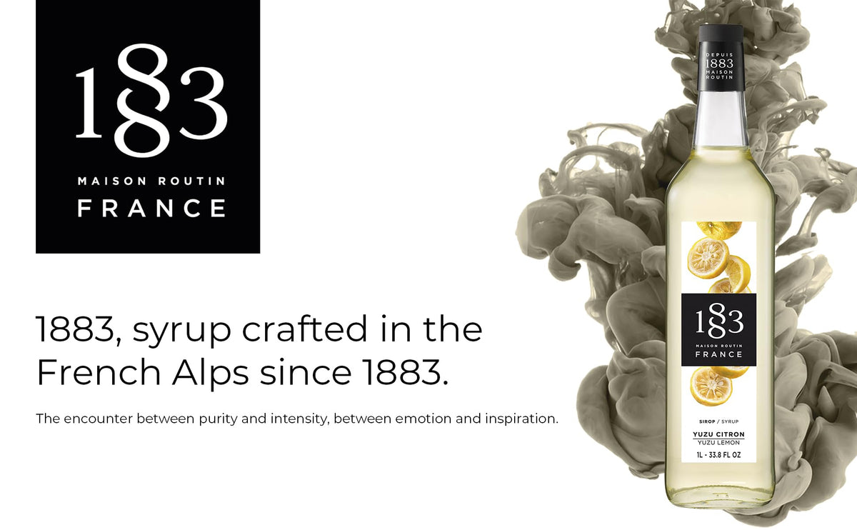 1883 Maison Routin Yuzu Syrup pour demonstrates quick cocktail preparation