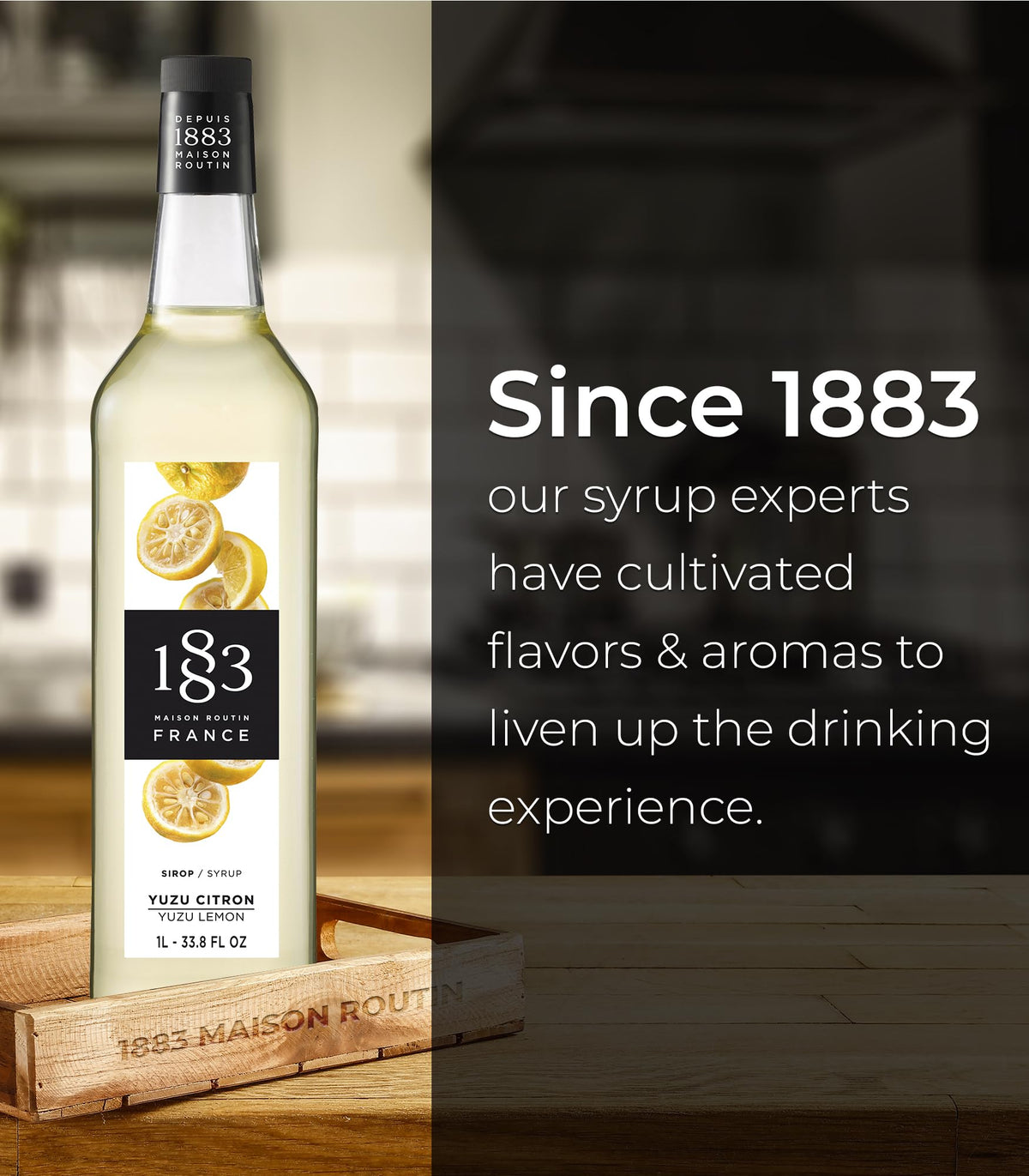 1883 Maison Routin Yuzu Syrup syrup-dispensing action