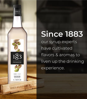 1883 Pistachio Syrup pairs with ice cream for indulgent toppings