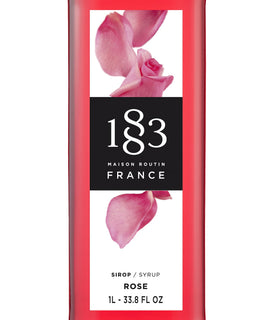 1883 Rose Syrup with coffee steam for café-style drinks