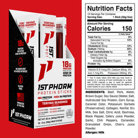 Label highlights gluten-free and 0g sugar with 2g carbs per serving.
