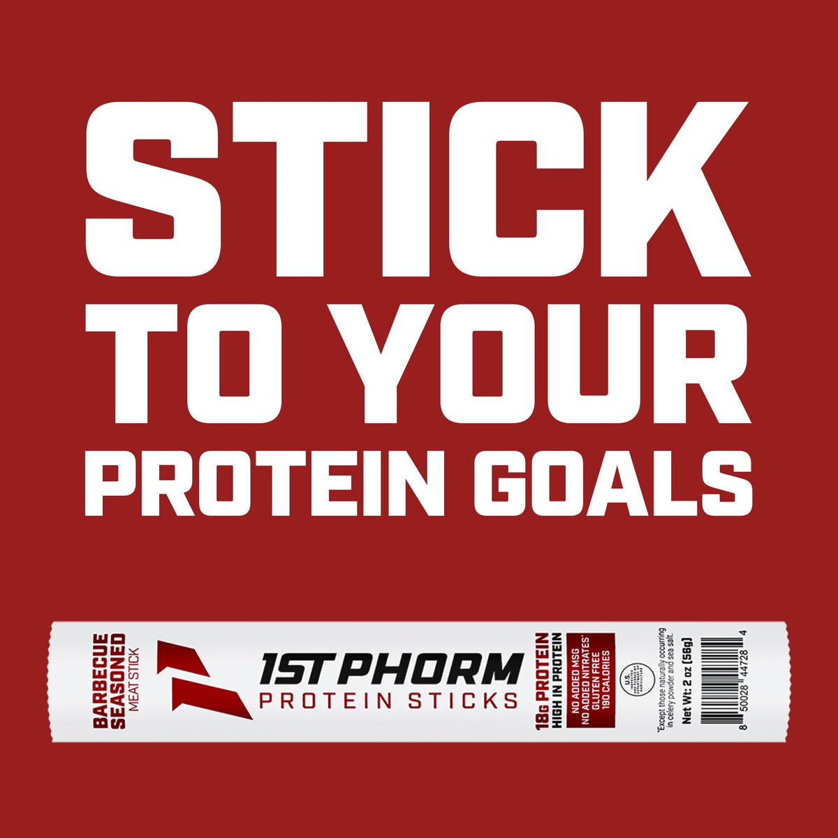 1st Phorm Meat Sticks on-the-go packaging fits gym bags and travel.