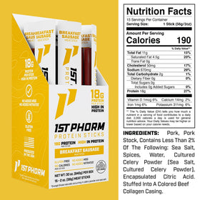 1st Phorm Meat Sticks portable snack shows convenient on-the-go protein.