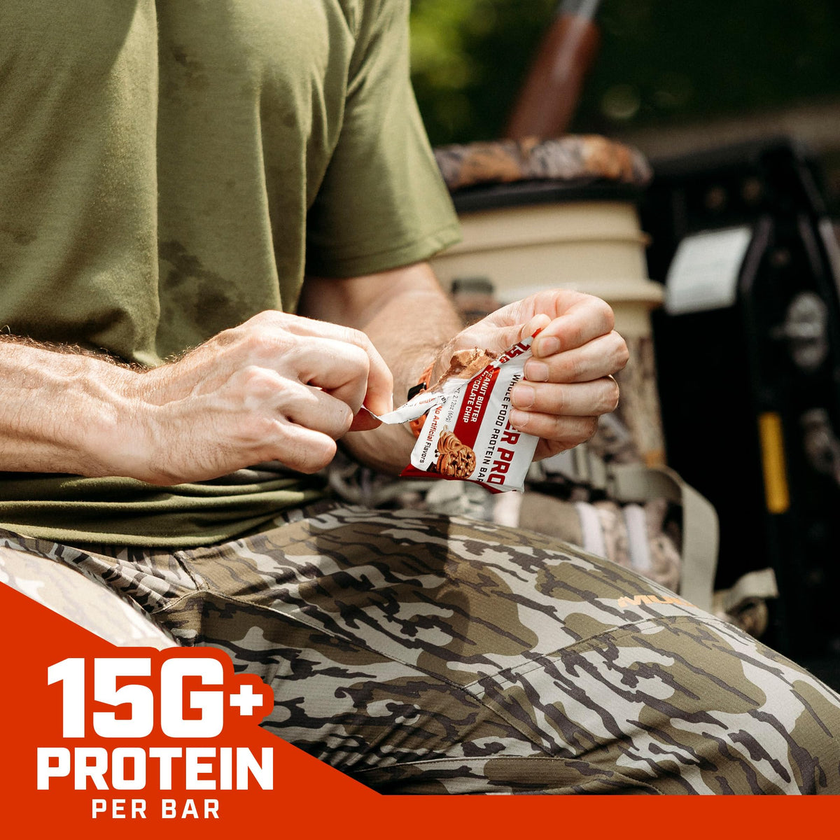 1st Phorm Power Pro Bar gluten-free label closeup for mindful snacking