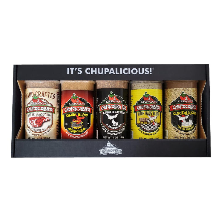 2 Gringos Chupacabra box front for gift-ready kitchen setup.