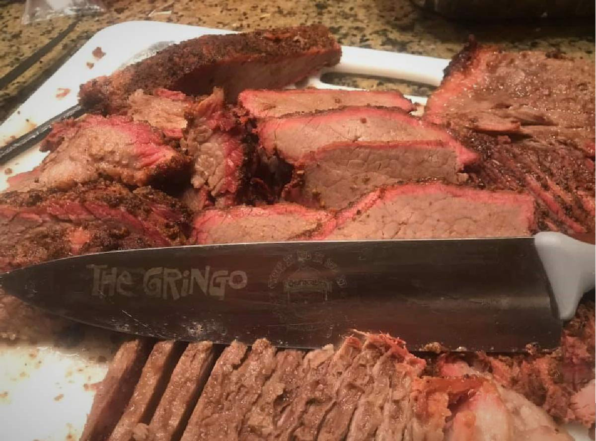 2 Gringos Chupacabra Brisket Magic-salad-vegetables adds savory contrast to greens