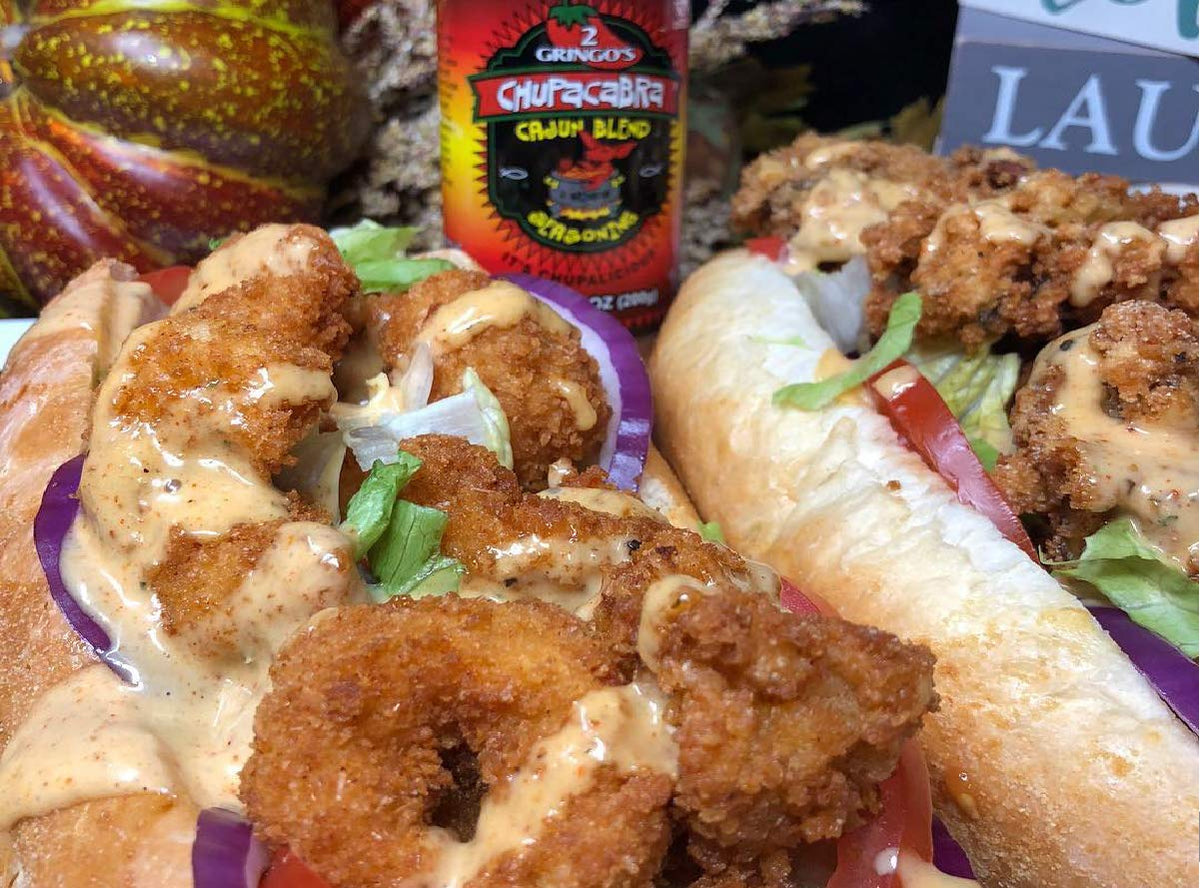 2 Gringos Chupacabra Cajun seasoning label close-up