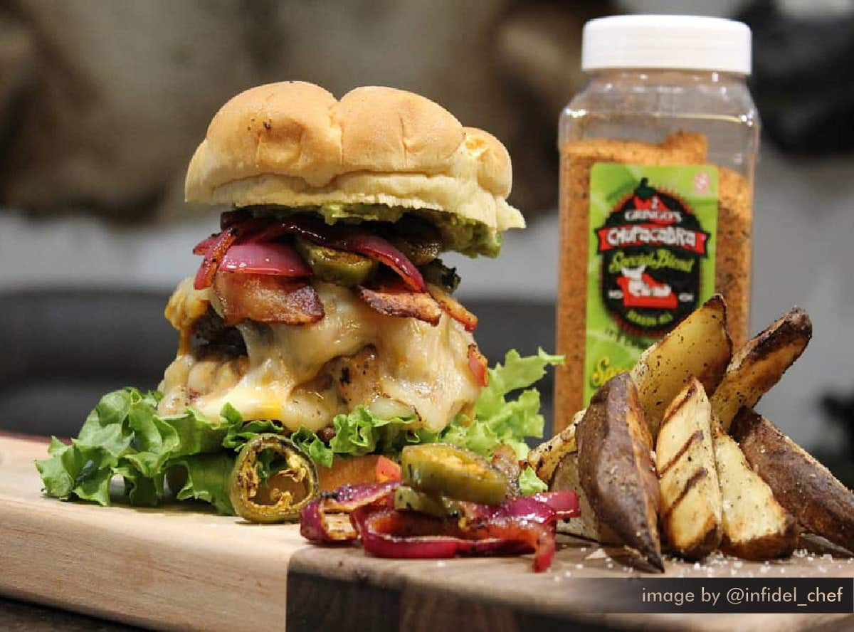 2 Gringo's Chupacabra Special Blend sprinkled on salads and vegetables.