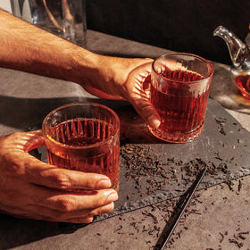 Assam tea being steeped for a robust, malty cup