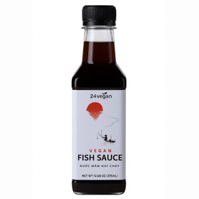 24Vegan vegan fish sauce bottle, clean label and bold umami.