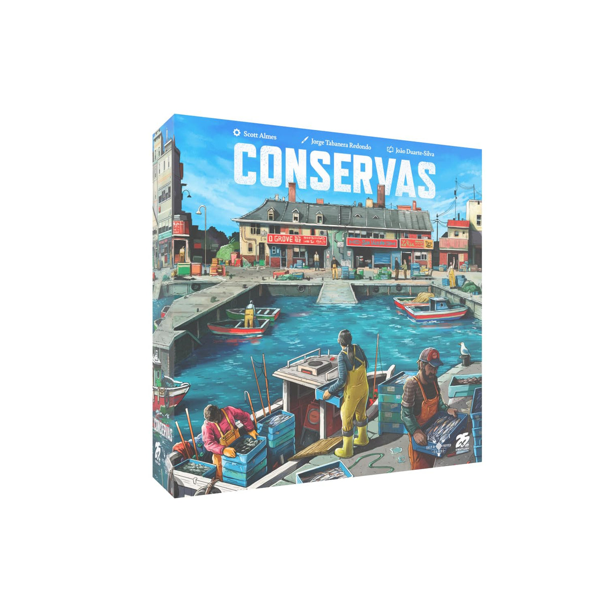 25th Century Games Conservas boat at sea for strategic resource management