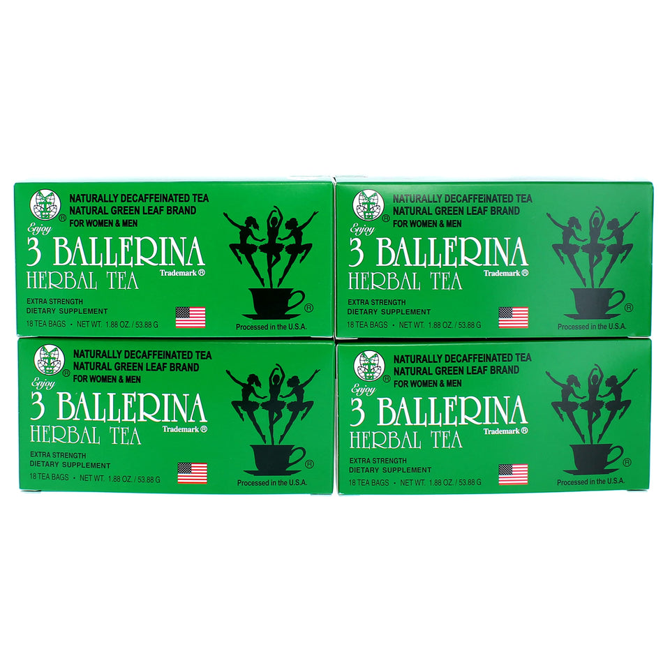 3 Ballerina Diet Tea Extra Strength box front for digestive comfort.