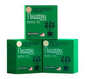 3 Ballerina Tea 3-pack boxes displayed for daily wellness and balance.