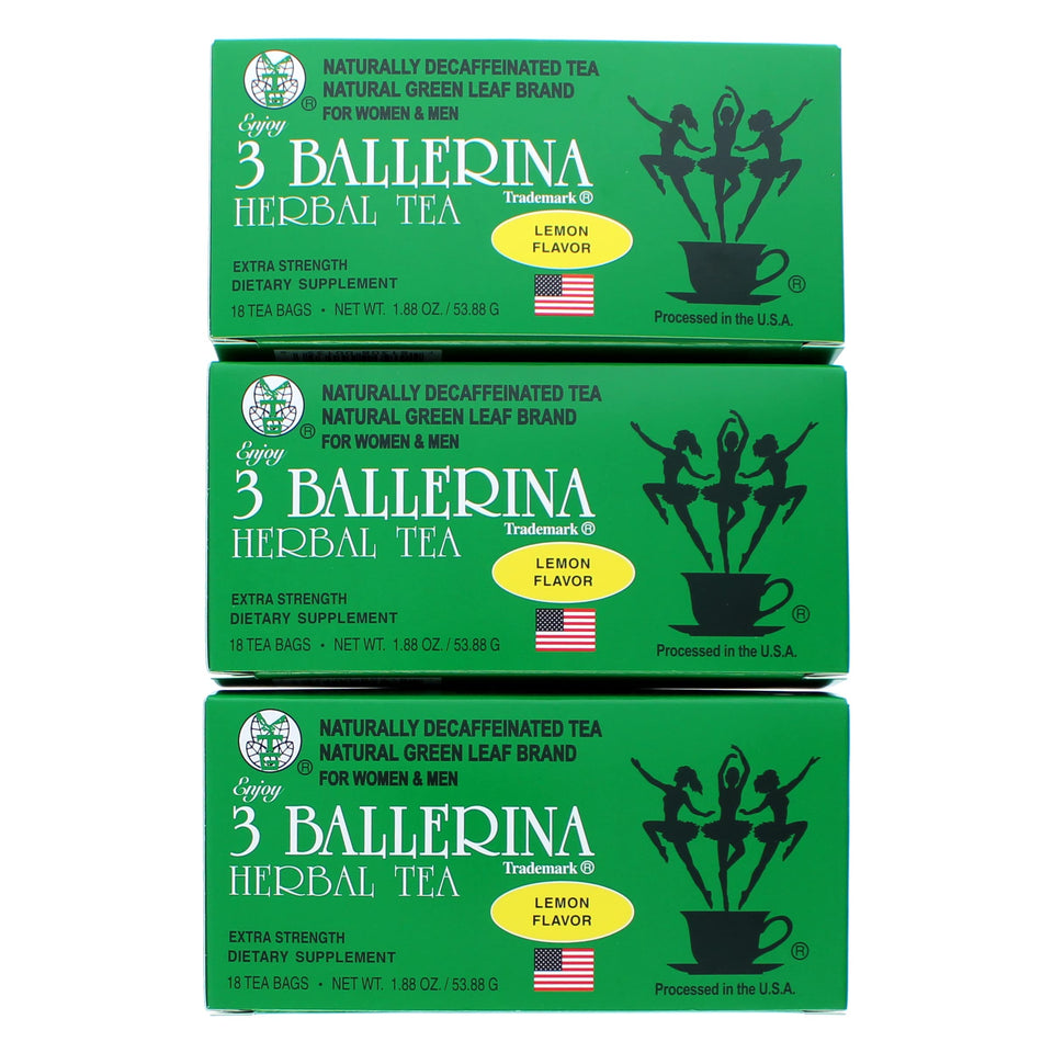 3 Ballerina Tea Dieters lemon boxes highlight convenient daily brewing