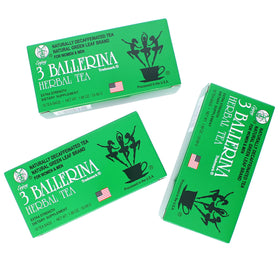 Organic caffeine-free badge on the 3 Ballerina Dieters box.